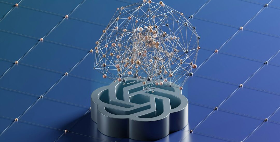 Abstract circular artificial intelligence visualisation of connected data